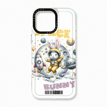 iPhone 16 Pro Max 殼 TRON IPhone 16 Pro Max 登上月球的太空兔兔  載具 太空殼 透黑款 手機殼