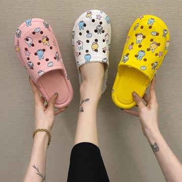 2025新款洞洞鞋女ins潮厚底包頭外穿防滑護士時尚涼拖鞋夏沙灘鞋