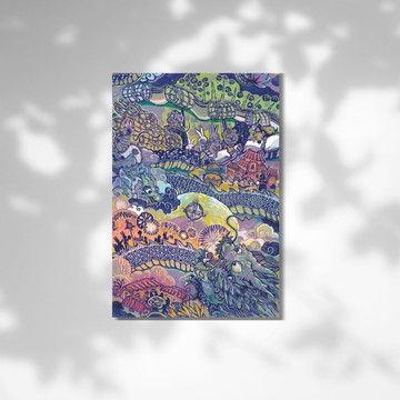 尋龍回憶路 龍年版畫明信片