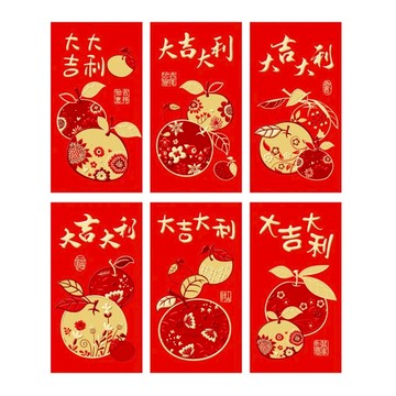 COMET 加厚燙金紅包袋 新年紅包  12個