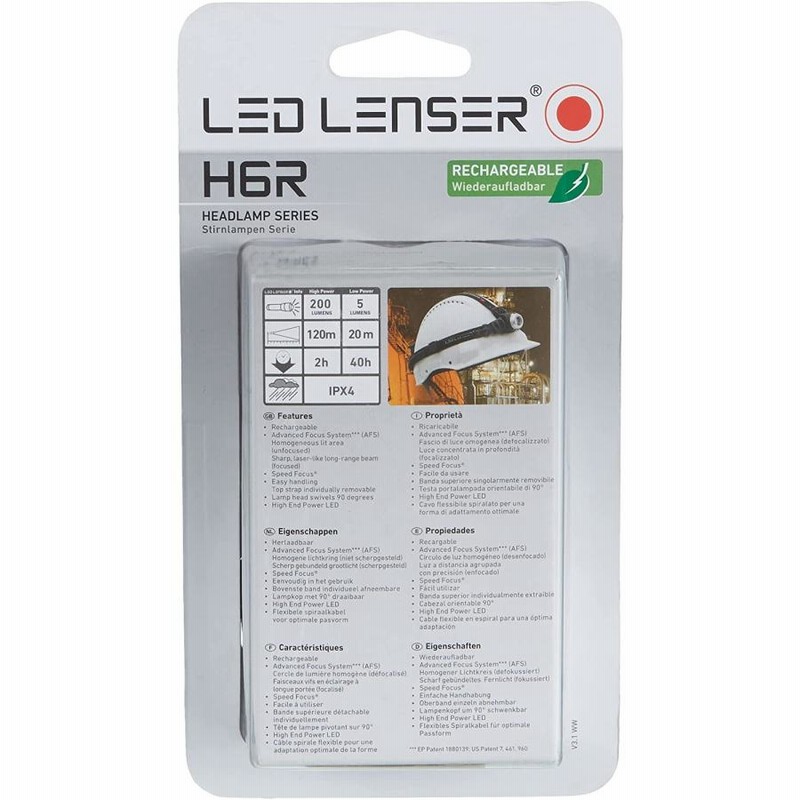Ledlenser(レッドレンザー) LEDヘッドライト H6R 充電式ヘッドライト ...