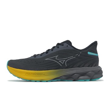 Mizuno 慢跑鞋 Wave Skyrise 6 男鞋 藍 黃 高回彈 緩衝 運動鞋 美津濃 J1GC2509-51