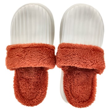 leggo life 可拆卸毛絨EVA防水防滑保暖男女室內拖鞋  36~37  白色