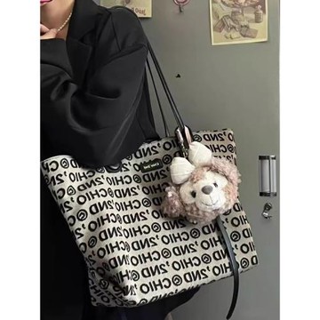 香港IT HKins復古包包女高級感通勤學生上課托特包單肩帆布包手提