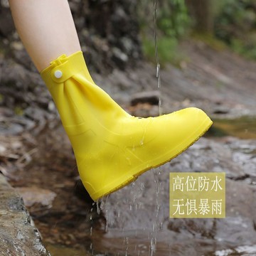 雨季必備 長筒防水鞋套加厚便攜戶外雨鞋套耐磨高筒成人男女防滑腳套防暴雨 防水 出貨 鞋套雨鞋套 鞋套 防水 防滑