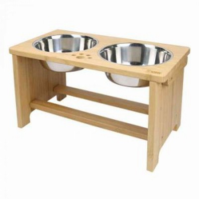 YOSHIKI 良木工房 竹製ペット用食器台 L YK-PFL(支社倉庫発送品)
