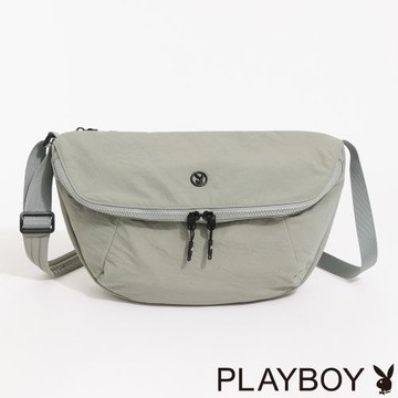 PLAYBOY - 斜背包  Traveler系列 - 灰色