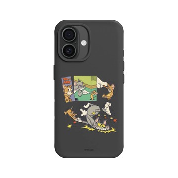 iPhone 16 SolidX 黑 - 湯姆貓與傑利鼠 Tom and Jerry - 復古漫畫風 - 歡喜冤家