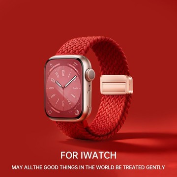 全新尼龍編織磁性錶帶兼容 Apple Watch Ultra 3 2 49mm S11 10 46mm 42mm 45m