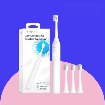 旅行必備|ZenyumSonicGo聲波震動牙刷連刷頭3件裝(白色)#電動牙刷