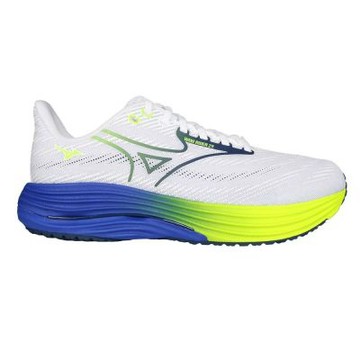 MIZUNO WAVE RIDER 29 SW 男緩震慢跑鞋-4E-寬楦 J1GC250453 白藍螢光綠