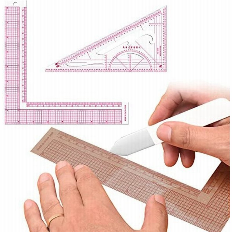 Cmd 裁縫定規 L型定規 三角定規 ソーイング定規 折り曲げ可能 アイロン定規 測定ツール L型ルーラー 裁縫用 服装ルーラーツール 図画 通販 Lineポイント最大get Lineショッピング