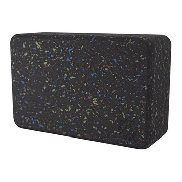 QMAT 瑜珈磚 20%塑膠回收再製 EPR 台灣製  黑色  1個  23.5 x 15 x 8.5cm