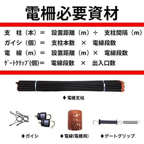 電気柵 部材セット ニシデン 延長100ｍセット（クマ・3段張用） 熊 クマ くま 防獣対策 電線セット（支柱・フック・電線）