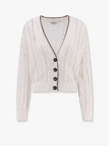 Crop fit linen cardigan - BRUNELLO CUCINELLI - gender_Woman