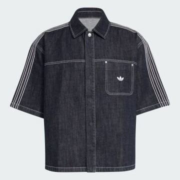 Adidas 愛迪達 Denim Button Up KG6448 男 丹寧襯衫 牛仔碳黑 亞版 穿搭單品