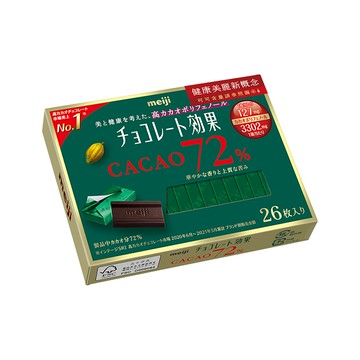 [家速配]明治CACAO 72%黑巧克力26枚盒裝130g