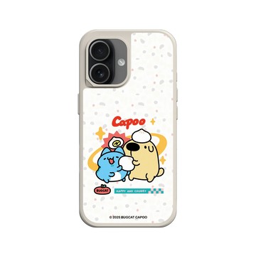 iPhone 17 SolidX 貝殼灰 - 貓貓蟲咖波 Bugcat Capoo - 咖波與狗狗的包子時刻