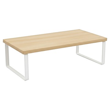 鐵藝木板款螢幕增高架 50 x 20 x 16.5cm  1個  原木色 + 白色