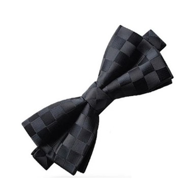 【拉福】黑格紋領結男生領結糾糾結婚領結(兒童)