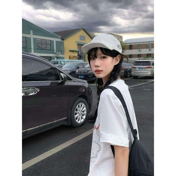 爆款直降價 T恤女 內搭上衣 短款 寬鬆上衣 100%純棉白色短袖t恤女2026新款爆款夏季寬鬆韓版慵懶風休閒上衣