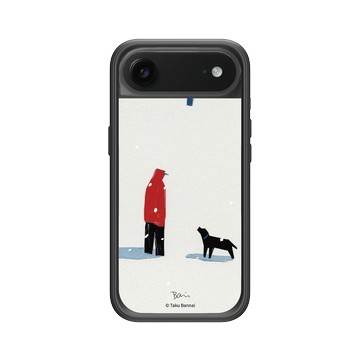 iPhone Air Mod NX -邊框背蓋組合 (相機按鈕) 黑 - Taku Bannai 坂内拓 - Snow fun｜雪地與愛犬的小步伐