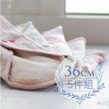 36cm夜用安心*5件組 櫻桃蜜貼 有機彩棉布衛生棉