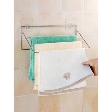 廚房晾抹布架 免打孔壁掛式家用不銹鋼掛放涼曬瀝水收納置物架子