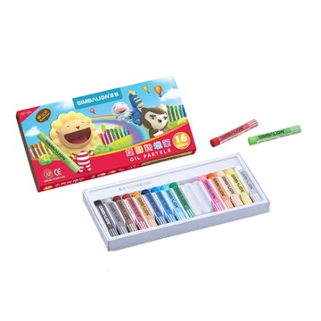 【SIMBALION 雄獅文具】粉蠟筆16色組 / 盒 OP-16A