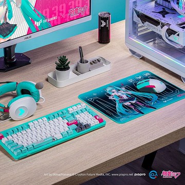 【限量捕貨】ASUS TUF Gaming X 初音未來 聯名 ASUS TUF Gaming H1 有線電競耳機+TUF Ga