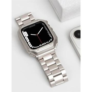 適用蘋果手表不銹鋼金屬iwatch8星光色男女款applewatch表帶Ulter
