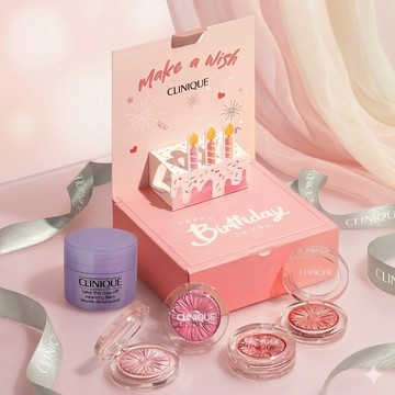 【CLINIQUE 倩碧】小花腮紅生日快樂禮盒 🎁  巨蟹座生日禮物 ♋  送女友 生日禮物推薦