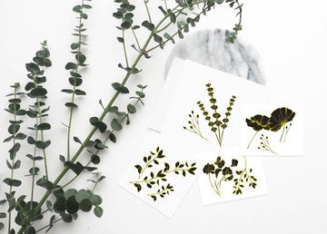 花系 紋身貼紙一套四款