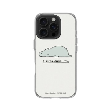 iPhone 16 Pro Clear 透明 - ilovedoodle (Lim Heng Swee) - I Hippopotamiss You 河馬