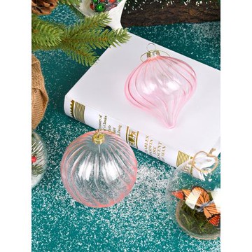 圣誕節裝飾手工玻璃吊飾吊球異形球洋蔥櫥窗掛飾圣誕樹裝飾掛件