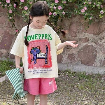 【女童T恤】 女童短袖 女童純棉T恤 女童夏季上衣 女童短袖上衣 女童夏裝 兒童短袖T恤 女大童T恤 女童半袖 女童體恤
