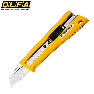 日本OLFA防滑重型作業美工刀NL-AL大型美工刀(自動鎖定18mm刀片)切割刀※榮獲日本GOOD DESIGN AWARD PRODUCT優良設計獎※