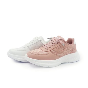 ✨雙12優惠✨【DK氣墊鞋】免綁帶蕾絲網布氣墊鞋 63-5075 共兩色 粉色 白色