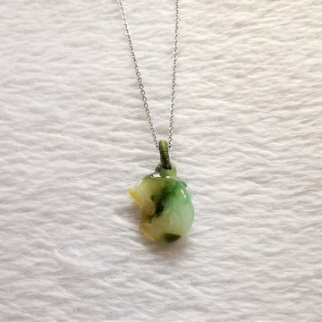 超值商品 冰種三彩翡翠玉墜海豚 a貨