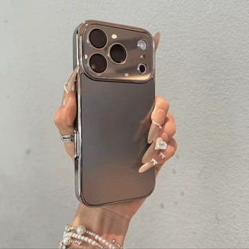 電鍍AG 磨砂啞光背板 加高鏡頭保護 防摔殼用於iPhone17 i16 手機殼 i15 i14 i13 i12 i11