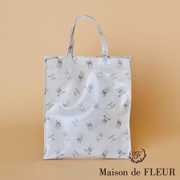 Maison de FLEUR 可愛小熊圖案印花手提袋【M】(8A44F0J0600)