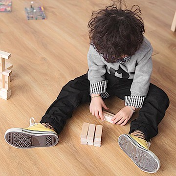 OB嚴選-高含棉純色腰鬆緊側口袋縮口長褲