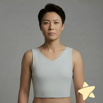 【T-STUDIO】VTech石墨烯｜ 黏式半身束胸內衣(灰)