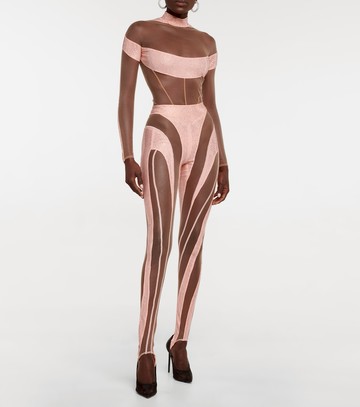 Mugler Paneled stirrup leggings