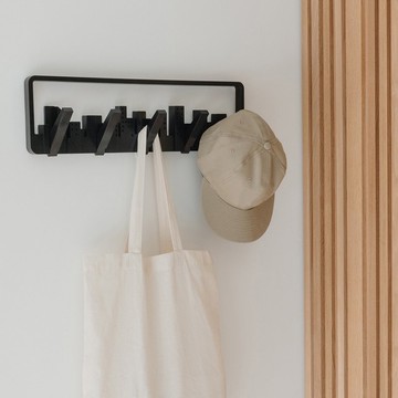 Umbra | 壁掛式掛勾收納架(墨黑城市) | 牆壁掛勾 掛勾架