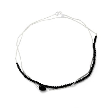 [黑瑪瑙] 夜幕之淚項鍊 / Midnight Drop Necklace
