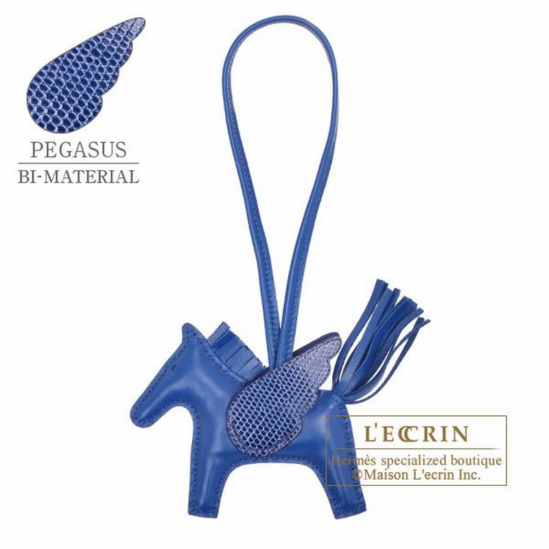 エルメス　ロデオペガサスPM タッチ チャーム　ソーブルーフランス　クロコ　新品 エルメス ロデオチャームペガサスタッチPM ブルーフランス