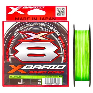 YGK X-BRAID CORD X8 8股 PE線 釣線 日本製造  3號  螢光綠  1條