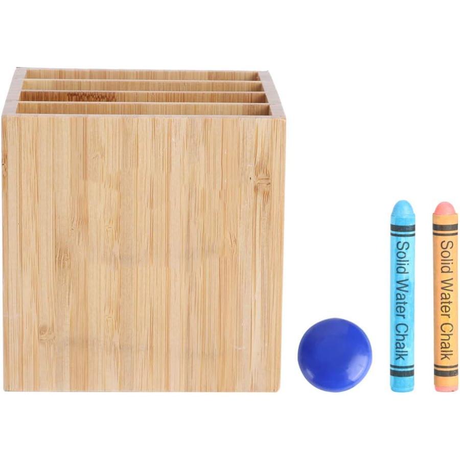 Compartments Desk Pencil Holder  Wood Pen Cups for Desk  Office Supplies  Home  End Table　並行輸入品