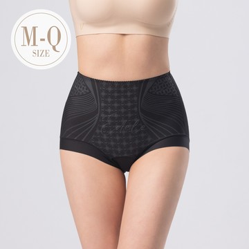束褲【收腹推脂】桑蠶絲抗菌高腰美體無痕塑身褲 *M-Q (黑) #7931